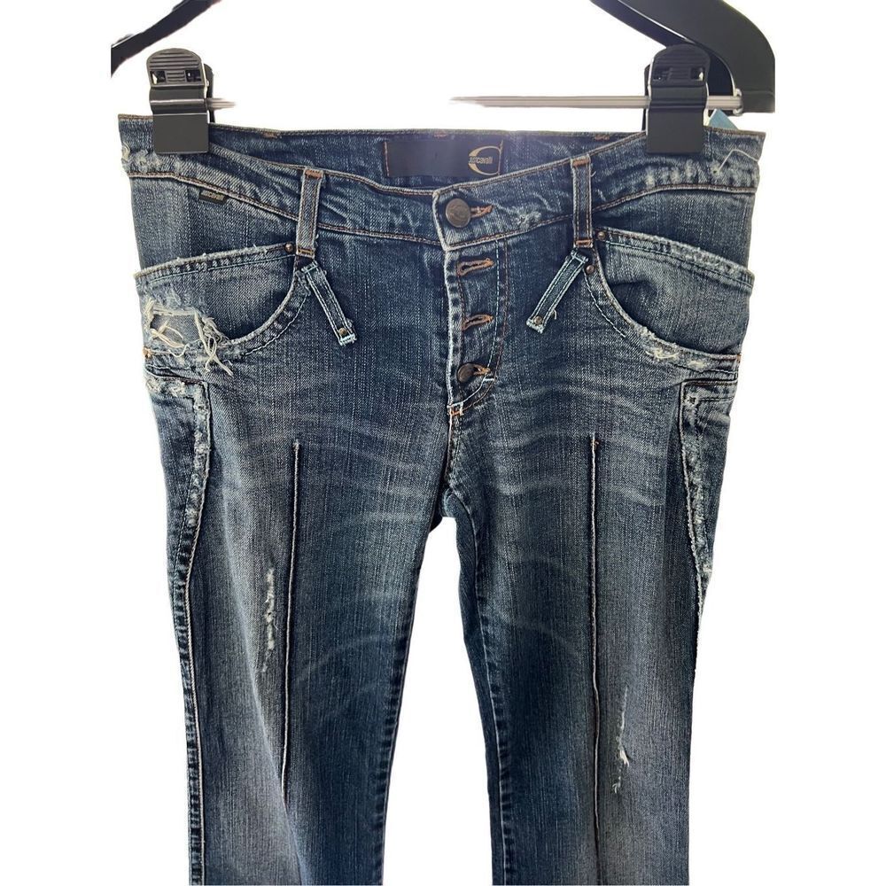 Just Cavalli Jeans Womens 6 28 Flare Button Fly Button Pockets